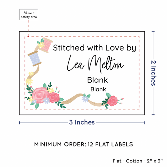 PPLR_HIDDEN_PRODUCT Thread and Flowers (2"x3" Cotton - 12 labels/set)
