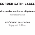 PPLR_HIDDEN_PRODUCT Reorder Previous Label Design - SATIN