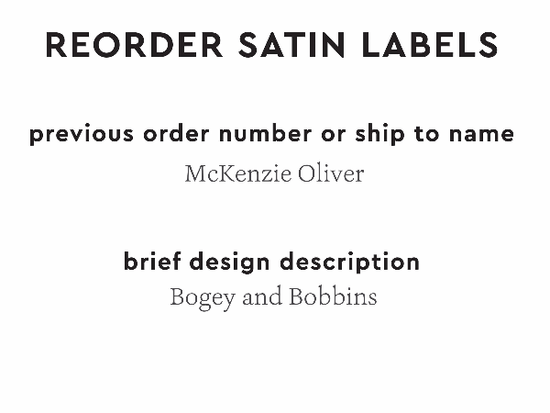 PPLR_HIDDEN_PRODUCT Reorder Previous Label Design - SATIN