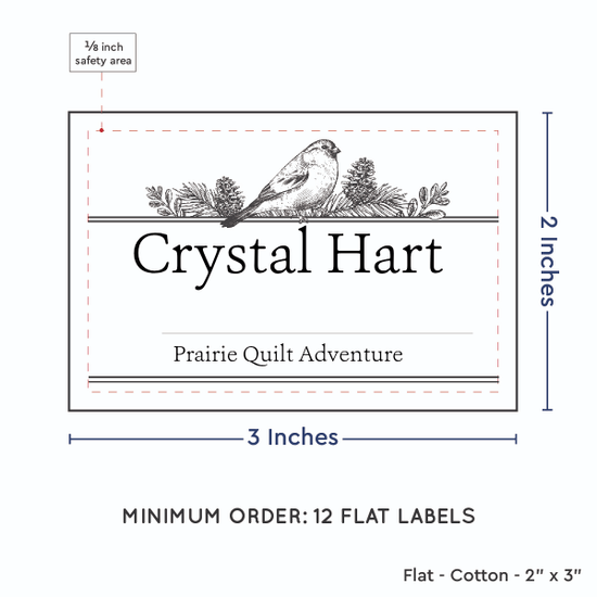 PPLR_HIDDEN_PRODUCT Winter Birds with Fill in Blanks (2"x3" Cotton - 12 labels/set)