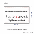 PPLR_HIDDEN_PRODUCT Double Heart Quote (2"x3" Cotton - 12 labels/set)
