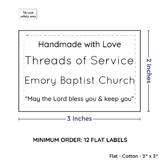 PPLR_HIDDEN_PRODUCT Large Text Only Label (2"x3"-Cotton)