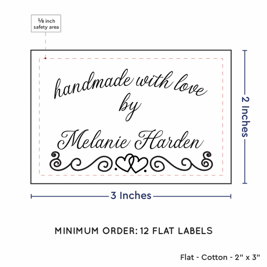 PPLR_HIDDEN_PRODUCT Double Heart Border (2"x3" Cotton - 12 labels/set)