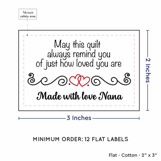 PPLR_HIDDEN_PRODUCT Double Heart Quote (2"x3" Cotton - 12 labels/set)