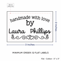 PPLR_HIDDEN_PRODUCT Double Heart Border (2"x3" Cotton - 12 labels/set)