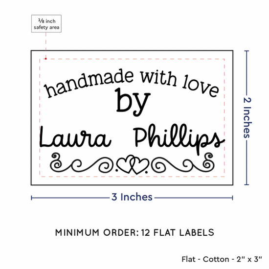 PPLR_HIDDEN_PRODUCT Double Heart Border (2"x3" Cotton - 12 labels/set)