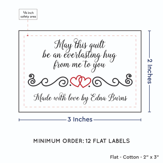PPLR_HIDDEN_PRODUCT Double Heart Quote (2"x3" Cotton - 12 labels/set)