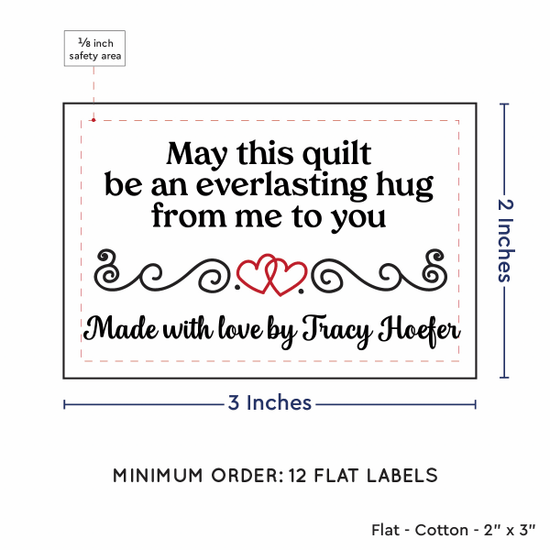 PPLR_HIDDEN_PRODUCT Double Heart Quote (2"x3" Cotton - 12 labels/set)