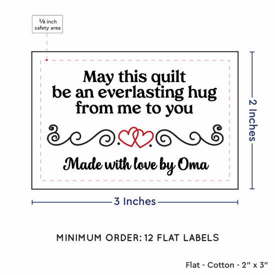 PPLR_HIDDEN_PRODUCT Double Heart Quote (2"x3" Cotton - 12 labels/set)