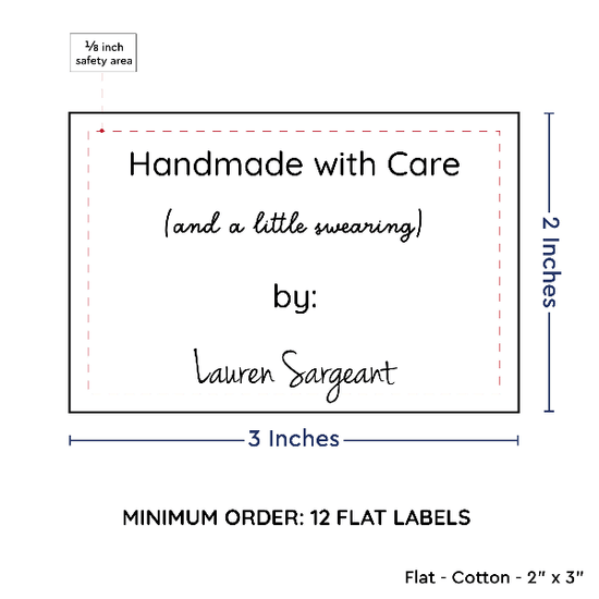 PPLR_HIDDEN_PRODUCT Large Text Only Label (2"x3"-Cotton)