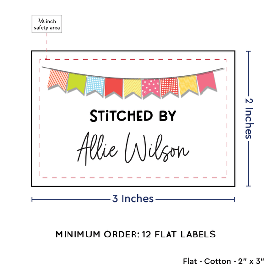 PPLR_HIDDEN_PRODUCT Colorful Banner (2"x3" Cotton - 12 labels/set)