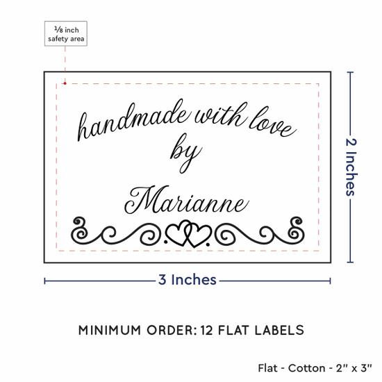 PPLR_HIDDEN_PRODUCT Double Heart Border (2"x3" Cotton - 12 labels/set)