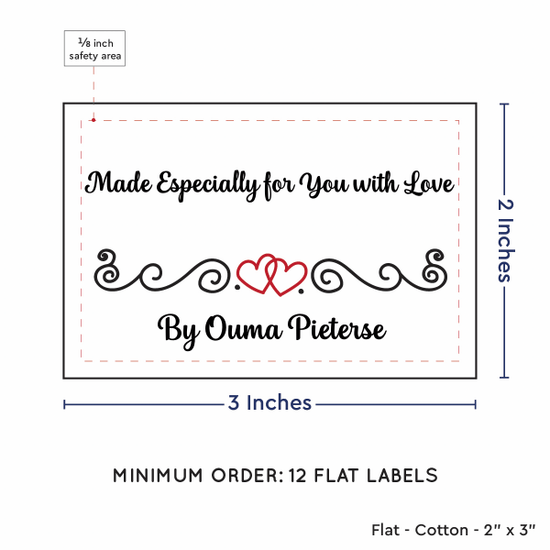 PPLR_HIDDEN_PRODUCT Double Heart Quote (2"x3" Cotton - 12 labels/set)