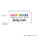 PPLR_HIDDEN_PRODUCT Rainbow Handmade with Love (2"x1"-Cotton)