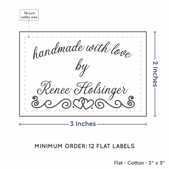PPLR_HIDDEN_PRODUCT Double Heart Border (2"x3" Cotton - 12 labels/set)