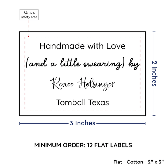 PPLR_HIDDEN_PRODUCT Large Text Only Label (2"x3"-Cotton)