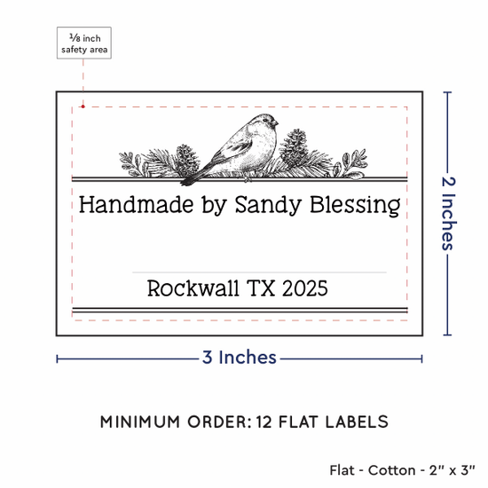 PPLR_HIDDEN_PRODUCT Winter Birds with Fill in Blanks (2"x3" Cotton - 12 labels/set)