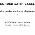 PPLR_HIDDEN_PRODUCT Reorder Previous Label Design - SATIN