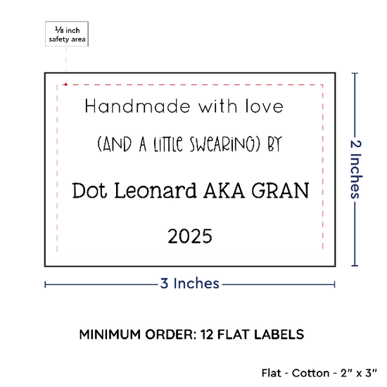 PPLR_HIDDEN_PRODUCT Large Text Only Label (2"x3"-Cotton)