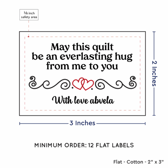 PPLR_HIDDEN_PRODUCT Double Heart Quote (2"x3" Cotton - 12 labels/set)