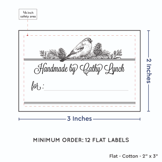 PPLR_HIDDEN_PRODUCT Winter Birds with Fill in Blanks (2"x3" Cotton - 12 labels/set)