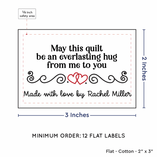 PPLR_HIDDEN_PRODUCT Double Heart Quote (2"x3" Cotton - 12 labels/set)