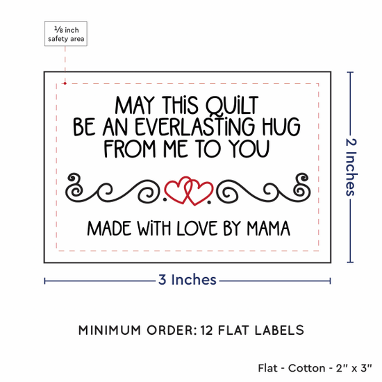 PPLR_HIDDEN_PRODUCT Double Heart Quote (2"x3" Cotton - 12 labels/set)