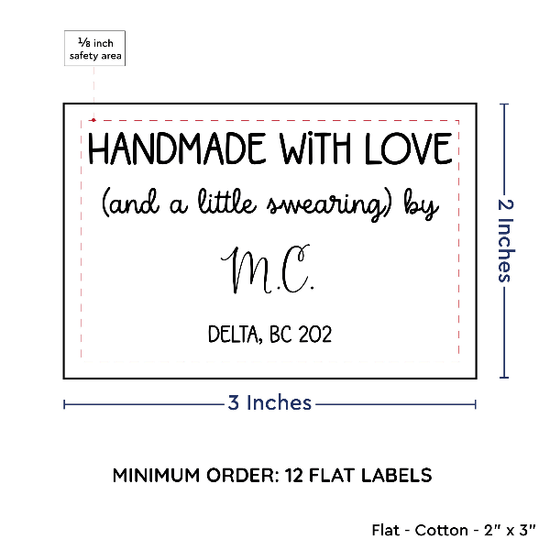 PPLR_HIDDEN_PRODUCT Large Text Only Label (2"x3"-Cotton)