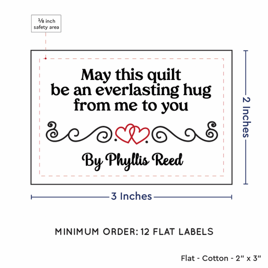 PPLR_HIDDEN_PRODUCT Double Heart Quote (2"x3" Cotton - 12 labels/set)