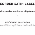 PPLR_HIDDEN_PRODUCT Reorder Previous Label Design - SATIN