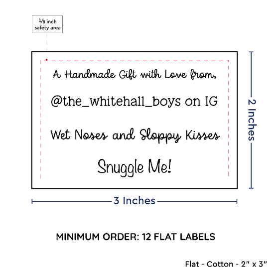 PPLR_HIDDEN_PRODUCT Large Text Only Label (2"x3"-Cotton)