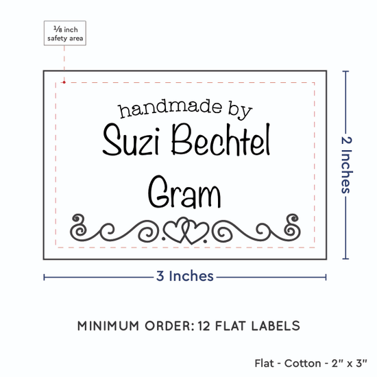 PPLR_HIDDEN_PRODUCT Double Heart Border (2"x3" Cotton - 12 labels/set)
