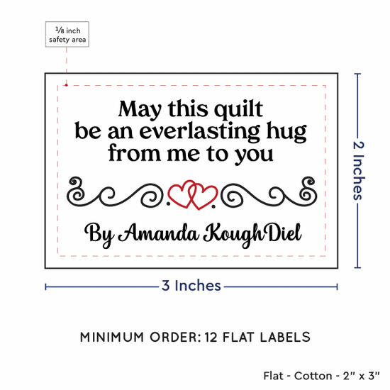 PPLR_HIDDEN_PRODUCT Double Heart Quote (2"x3" Cotton - 12 labels/set)