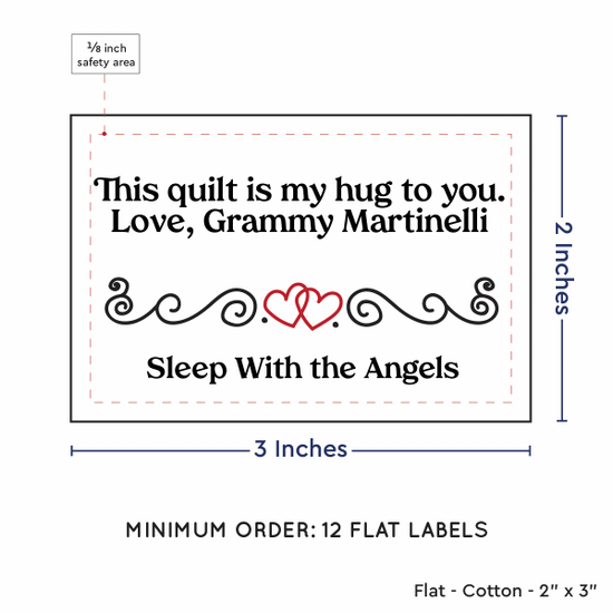 PPLR_HIDDEN_PRODUCT Double Heart Quote (2"x3" Cotton - 12 labels/set)