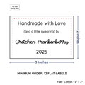 PPLR_HIDDEN_PRODUCT Large Text Only Label (2"x3"-Cotton)