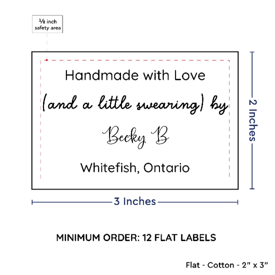 PPLR_HIDDEN_PRODUCT Large Text Only Label (2"x3"-Cotton)