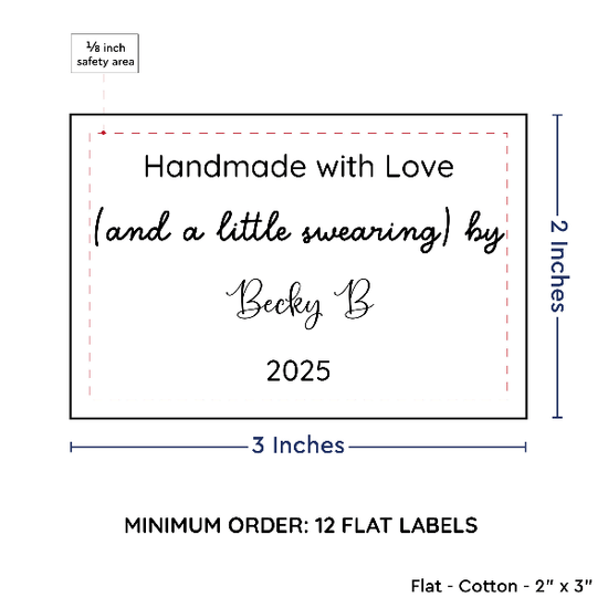 PPLR_HIDDEN_PRODUCT Large Text Only Label (2"x3"-Cotton)