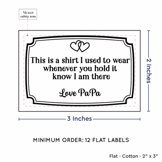 PPLR_HIDDEN_PRODUCT Frame Quote (2"x3" Cotton - 12 labels/set)