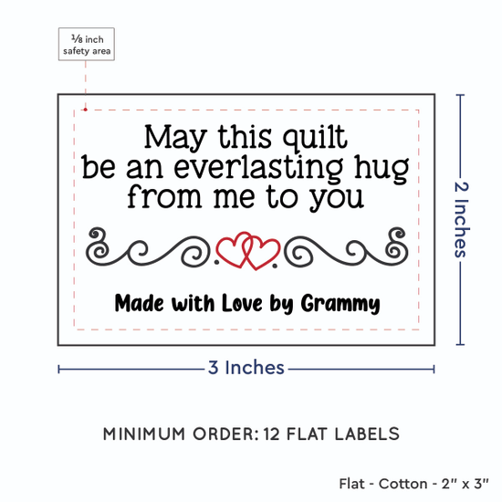 PPLR_HIDDEN_PRODUCT Double Heart Quote (2"x3" Cotton - 12 labels/set)