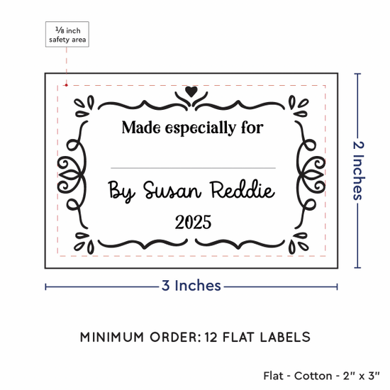 PPLR_HIDDEN_PRODUCT Swirl Accent Border with Fill in Blanks (2"x3" Cotton - 12 labels/set)