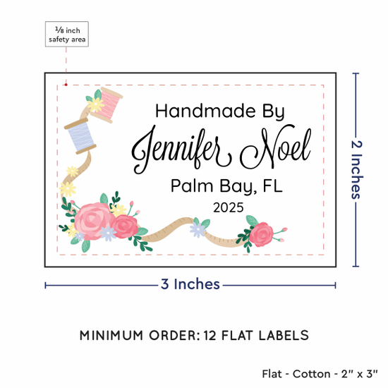 PPLR_HIDDEN_PRODUCT Thread and Flowers (2"x3" Cotton - 12 labels/set)