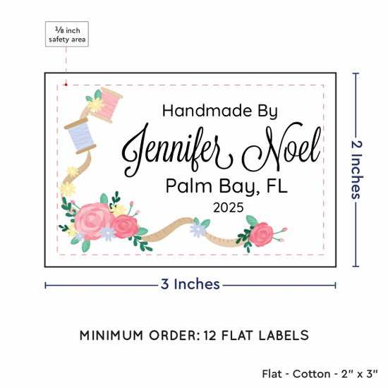 PPLR_HIDDEN_PRODUCT Thread and Flowers (2"x3" Cotton - 12 labels/set)