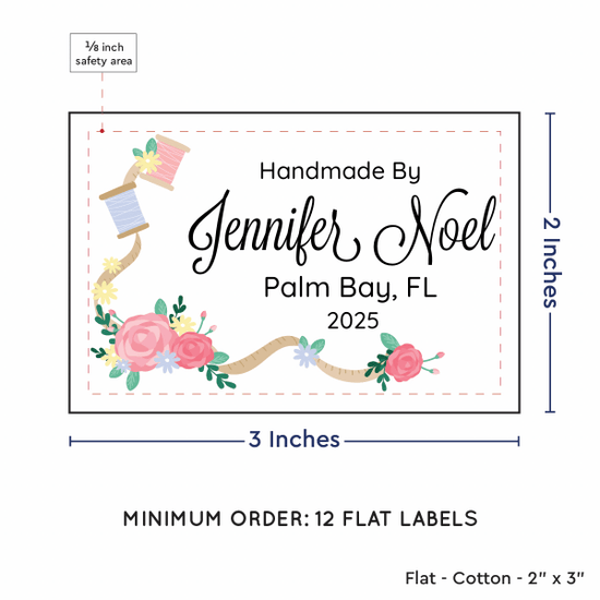 PPLR_HIDDEN_PRODUCT Thread and Flowers (2"x3" Cotton - 12 labels/set)