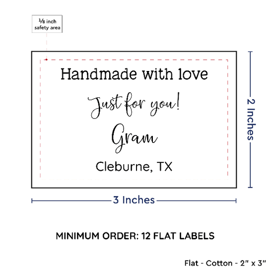 PPLR_HIDDEN_PRODUCT Large Text Only Label (2"x3"-Cotton)