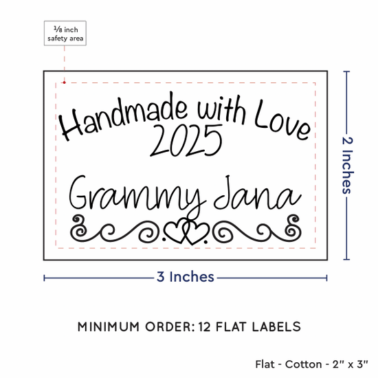 PPLR_HIDDEN_PRODUCT Double Heart Border (2"x3" Cotton - 12 labels/set)