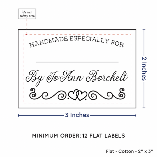 PPLR_HIDDEN_PRODUCT Double heart border with Fill in Blanks (2"x3" Cotton - 12 labels/set)