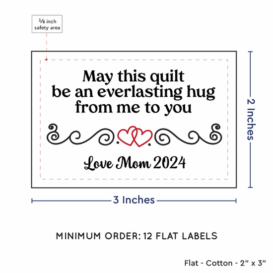 PPLR_HIDDEN_PRODUCT Double Heart Quote (2"x3" Cotton - 12 labels/set)