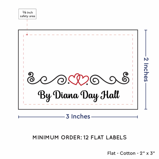 PPLR_HIDDEN_PRODUCT Double Heart Quote (2"x3" Cotton - 12 labels/set)