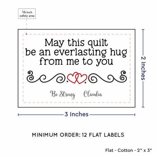 PPLR_HIDDEN_PRODUCT Double Heart Quote (2"x3" Cotton - 12 labels/set)