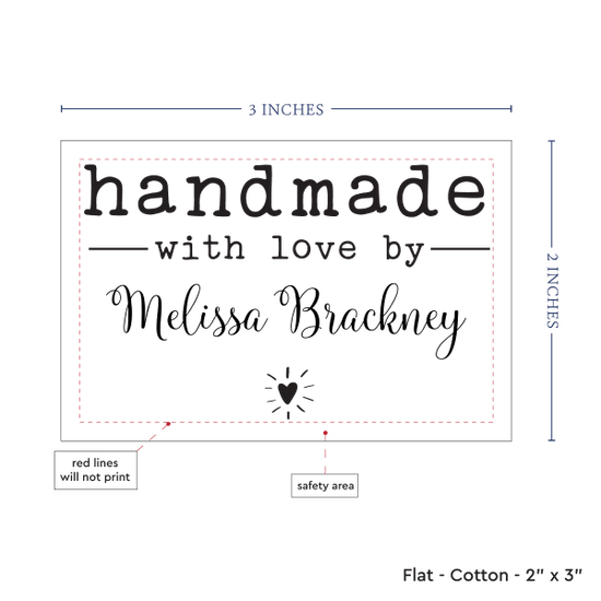 PPLR_HIDDEN_PRODUCT Modern Blanket Label with Heart (2"x3"-Cotton)